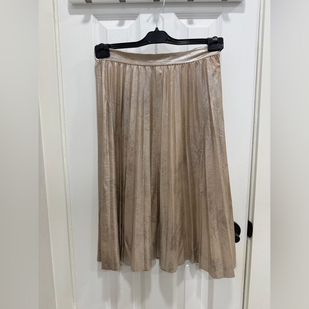 Anthropologie Maeve Metallic Skirt Small